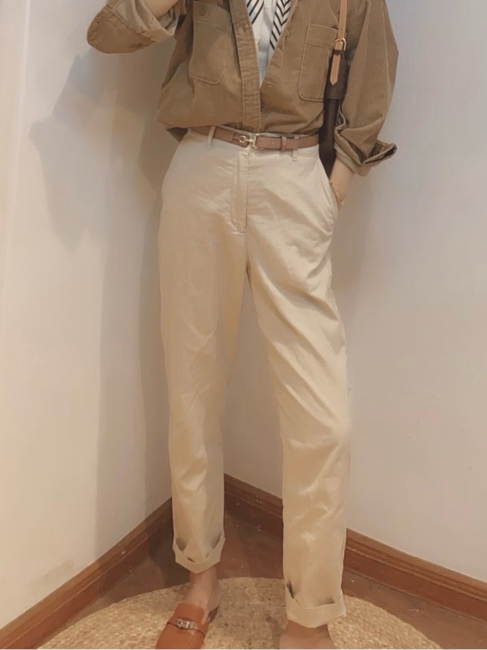 BNWT‼️ Uniqlo Linen Cotton Tapered Pants, Size 28-29